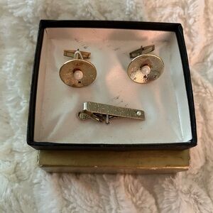 Vintage Cuff Links and Tie Clip